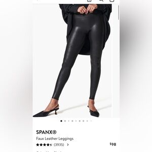 Spanx Faux Leather Black leggings